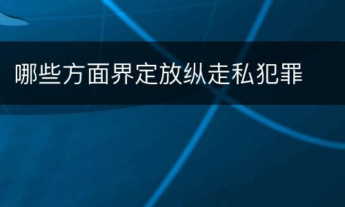 哪些方面界定放纵走私犯罪