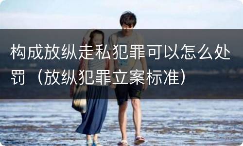 构成放纵走私犯罪可以怎么处罚（放纵犯罪立案标准）