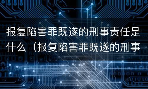 报复陷害罪既遂的刑事责任是什么（报复陷害罪既遂的刑事责任是什么意思）