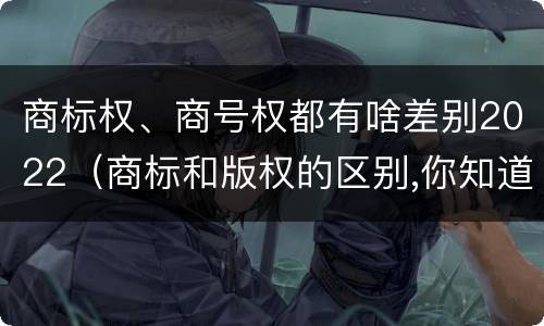 商标权、商号权都有啥差别2022（商标和版权的区别,你知道多少?）