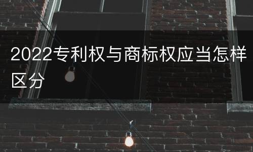 2022专利权与商标权应当怎样区分