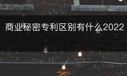 商业秘密专利区别有什么2022