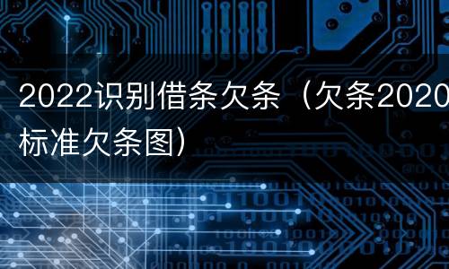 2022识别借条欠条（欠条2020标准欠条图）