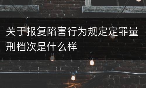 关于报复陷害行为规定定罪量刑档次是什么样