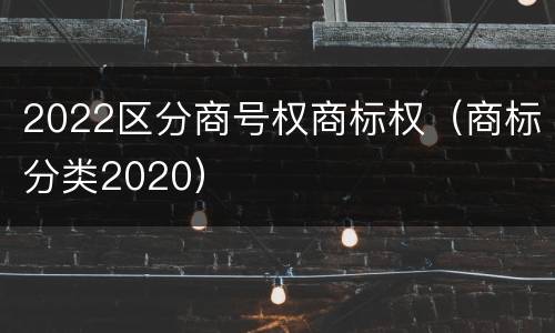 2022区分商号权商标权（商标分类2020）