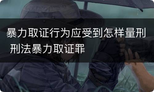 暴力取证行为应受到怎样量刑 刑法暴力取证罪