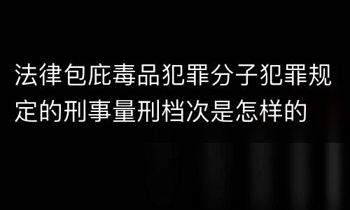 法律包庇毒品犯罪分子犯罪规定的刑事量刑档次是怎样的
