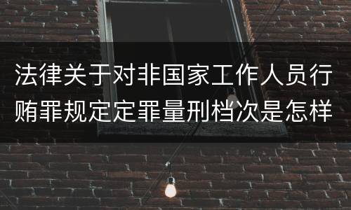 法律关于对非国家工作人员行贿罪规定定罪量刑档次是怎样