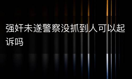 强奸未遂警察没抓到人可以起诉吗