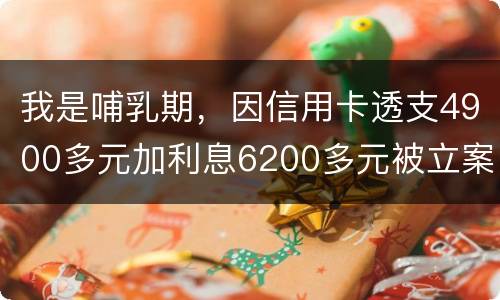 我是哺乳期，因信用卡透支4900多元加利息6200多元被立案侦查了，会被判刑吗