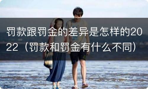 罚款跟罚金的差异是怎样的2022（罚款和罚金有什么不同）