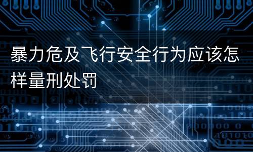 暴力危及飞行安全行为应该怎样量刑处罚