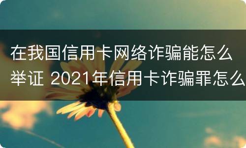 在我国信用卡网络诈骗能怎么举证 2021年信用卡诈骗罪怎么认定