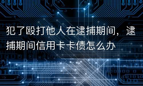 犯了殴打他人在逮捕期间，逮捕期间信用卡卡债怎么办