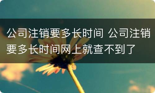 公司注销要多长时间 公司注销要多长时间网上就查不到了