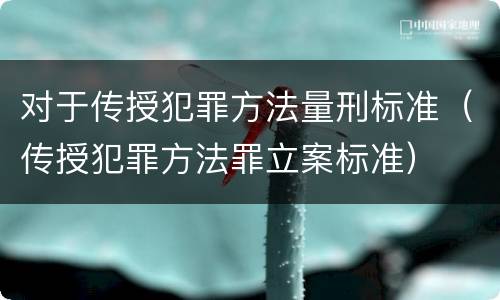 对于传授犯罪方法量刑标准（传授犯罪方法罪立案标准）