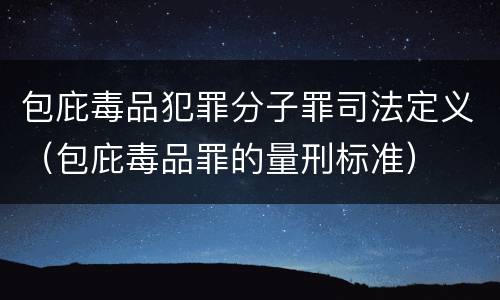 包庇毒品犯罪分子罪司法定义（包庇毒品罪的量刑标准）