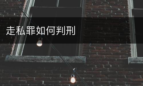 走私罪如何判刑