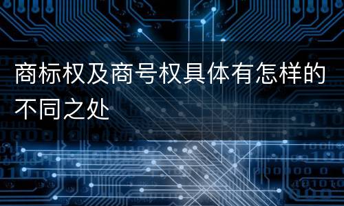 商标权及商号权具体有怎样的不同之处
