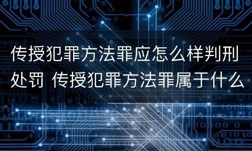 传授犯罪方法罪应怎么样判刑处罚 传授犯罪方法罪属于什么罪