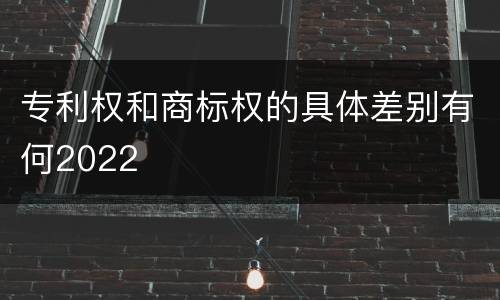 专利权和商标权的具体差别有何2022