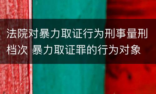 法院对暴力取证行为刑事量刑档次 暴力取证罪的行为对象