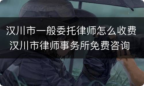 汉川市一般委托律师怎么收费 汉川市律师事务所免费咨询