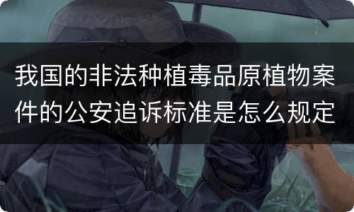 我国的非法种植毒品原植物案件的公安追诉标准是怎么规定