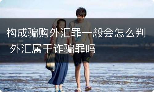 构成骗购外汇罪一般会怎么判 外汇属于诈骗罪吗