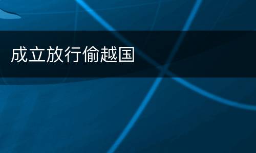 成立放行偷越国