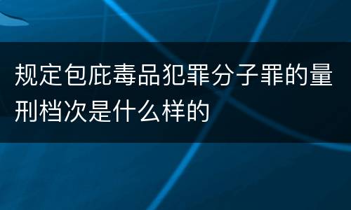 规定包庇毒品犯罪分子罪的量刑档次是什么样的