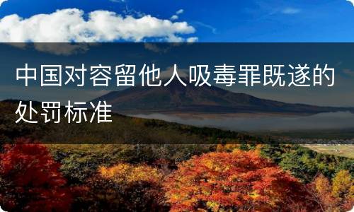 中国对容留他人吸毒罪既遂的处罚标准
