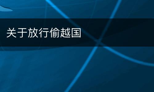 关于放行偷越国