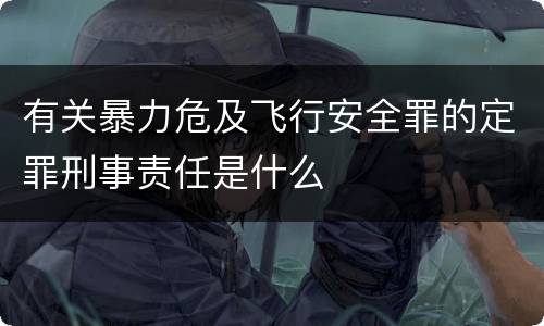 有关暴力危及飞行安全罪的定罪刑事责任是什么