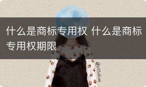 什么是商标专用权 什么是商标专用权期限