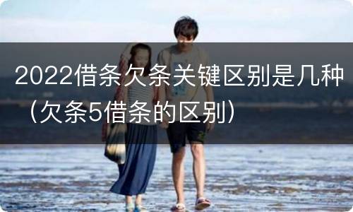 2022借条欠条关键区别是几种（欠条5借条的区别）