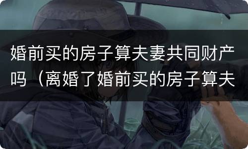 婚前买的房子算夫妻共同财产吗（离婚了婚前买的房子算夫妻共同财产吗）