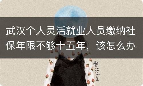 武汉个人灵活就业人员缴纳社保年限不够十五年，该怎么办