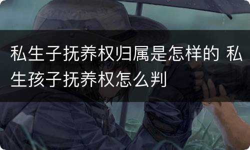 私生子抚养权归属是怎样的 私生孩子抚养权怎么判