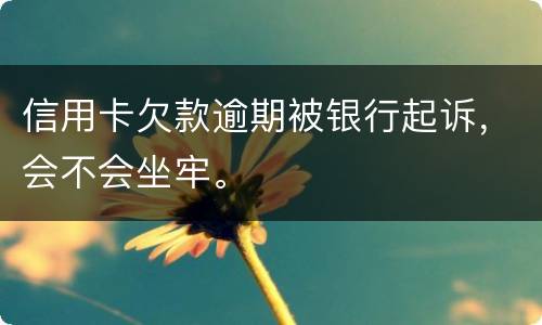 信用卡欠款逾期被银行起诉，会不会坐牢。