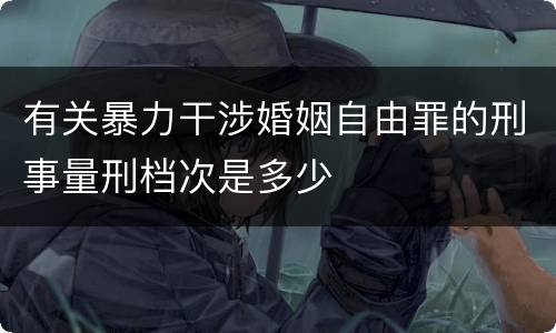 有关暴力干涉婚姻自由罪的刑事量刑档次是多少
