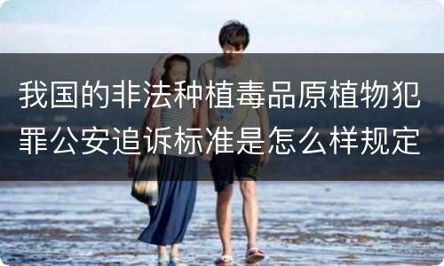 我国的非法种植毒品原植物犯罪公安追诉标准是怎么样规定