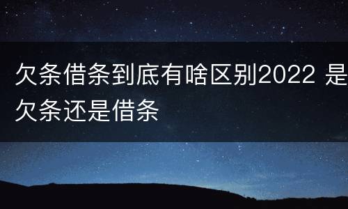 欠条借条到底有啥区别2022 是欠条还是借条