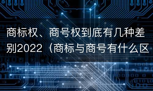 商标权、商号权到底有几种差别2022（商标与商号有什么区别）