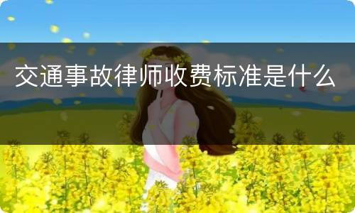 交通事故律师收费标准是什么