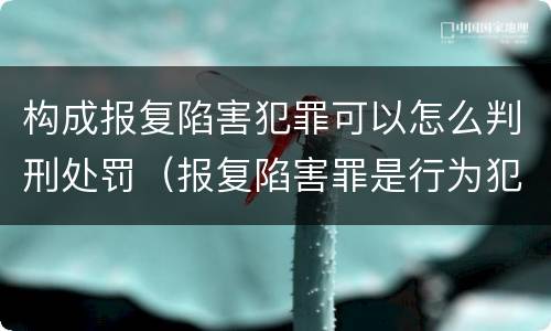 构成报复陷害犯罪可以怎么判刑处罚（报复陷害罪是行为犯吗）