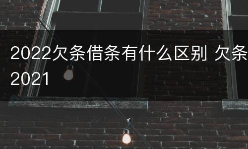 2022欠条借条有什么区别 欠条2021