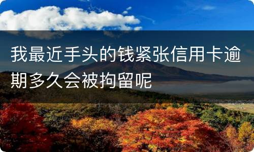 我最近手头的钱紧张信用卡逾期多久会被拘留呢