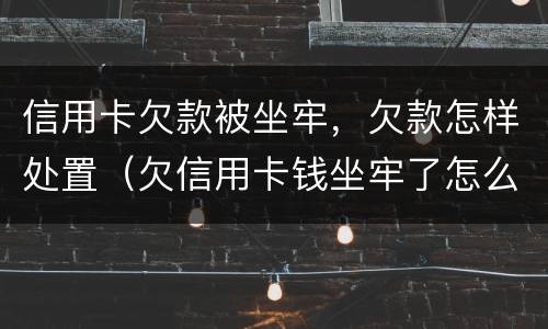 信用卡欠款被坐牢，欠款怎样处置（欠信用卡钱坐牢了怎么办）
