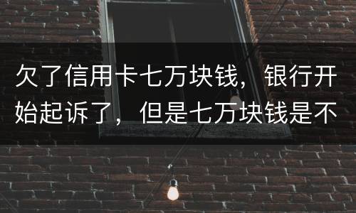 欠了信用卡七万块钱，银行开始起诉了，但是七万块钱是不同的信用卡，会被坐牢吗